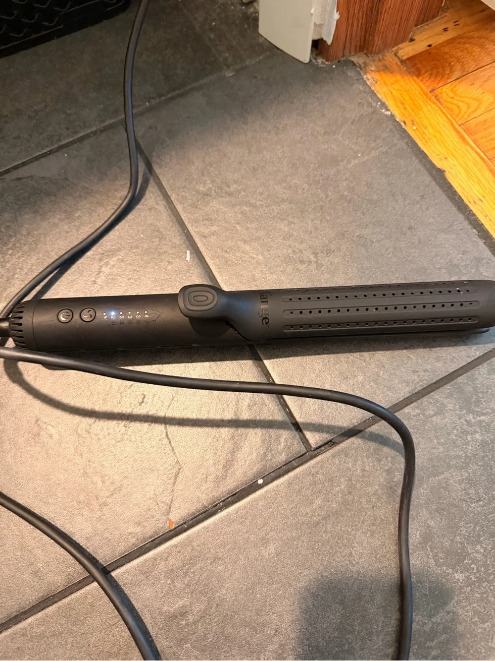 L'Ange Black 2-in-1 Hair Curler & Straightener